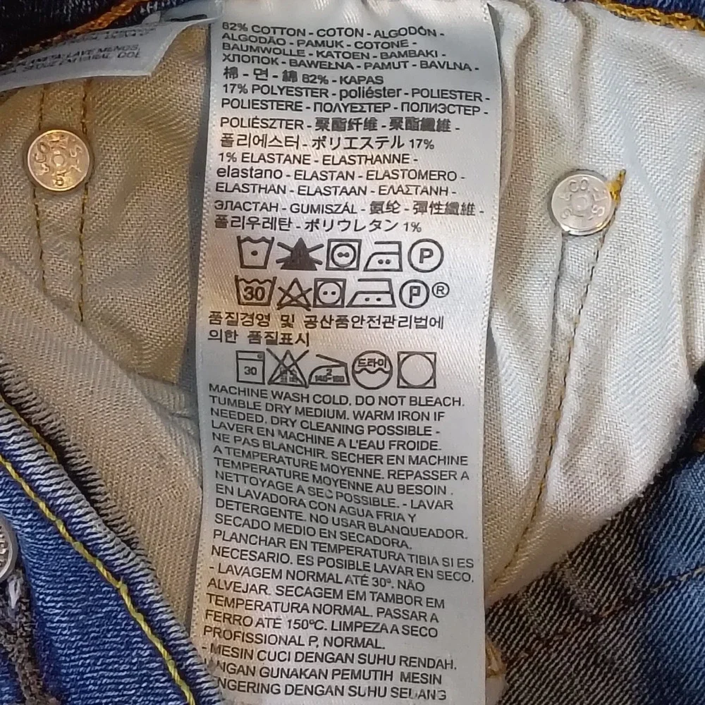 Levi's Jeans Mens 502 Regular Fit Tapered Blue Denim Size 31x30‎ Fit 32x28